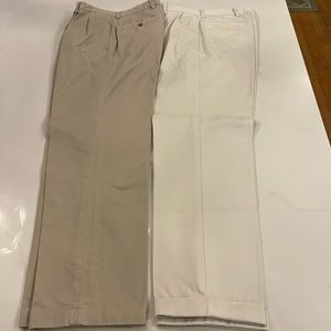 2 pair Men’s khakis 33x32.  Excellent condition